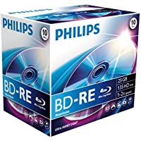 Philips BD-RE BE2S2J10C-00 - BD-RE vírgenes (BD-RE- 25 GB- 120 mm- 135 min- 2X- 2X)